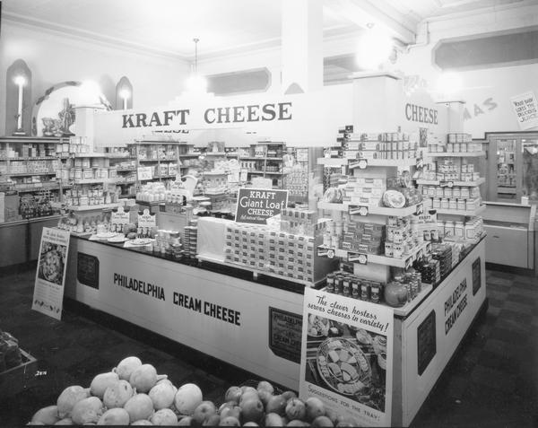 A Kraft cheese display at the Kroger Store located at 3 Pinckney Street.
