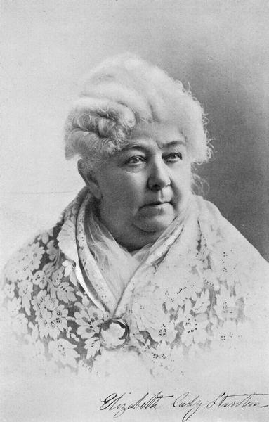 Portrait of Elizabeth Cady Stanton, leader of the first generation of women's rights activists.