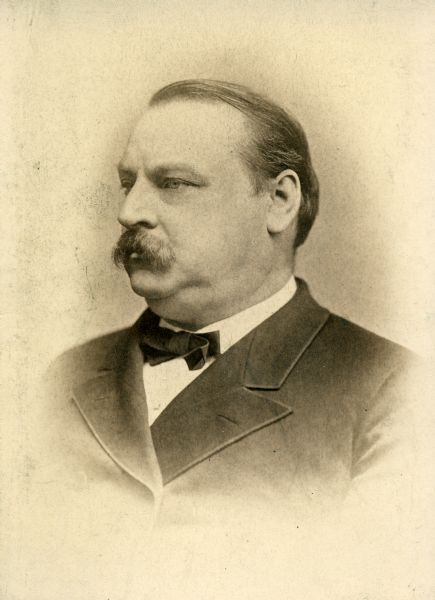 Studio portrait of Grover Cleveland around the time he first took office as president of the United States.