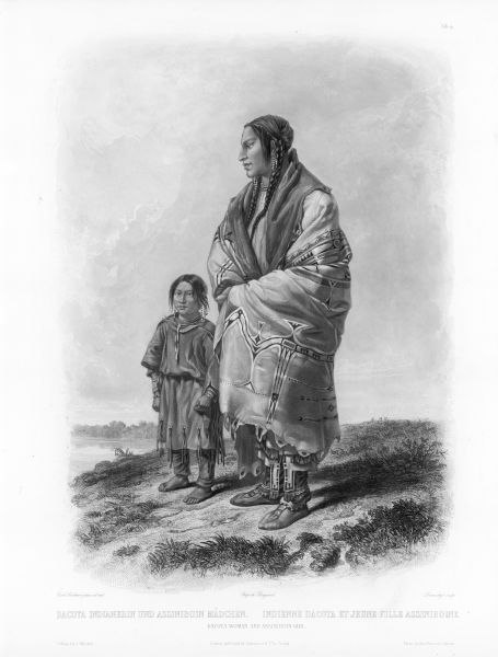 Dacota Woman and Assiniboin girl.