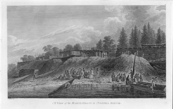 Plate 41. Scene from Cook's Third Expedition, 1776-1779, while in Alaska.
