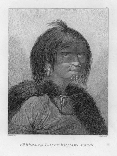 Plate 47. Portrait from Cook's Third Expedition, 1776-1779, while in Alaska.