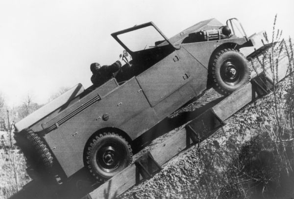 4x4 Scout Chassis IH Belgium Photograph Wisconsin Historical Society