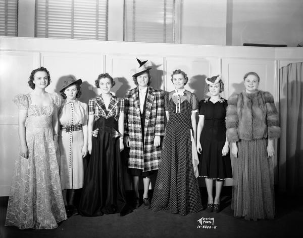 Madison Business College women model fashions from Kessenich's store.
