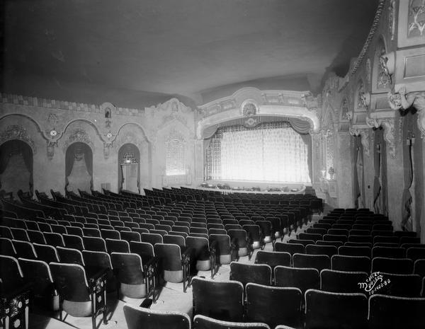Interior view of the Eastwood Theatre auditorium from the right rear. Located at 2090 Atwood Avenue.