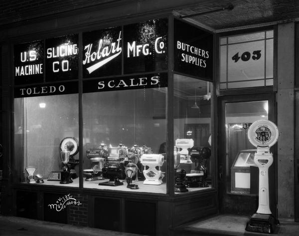 Hobart Manufacturing Company Store Hobart Manufacturing Company Store, with Toledo Scales, located at 405 State Street.