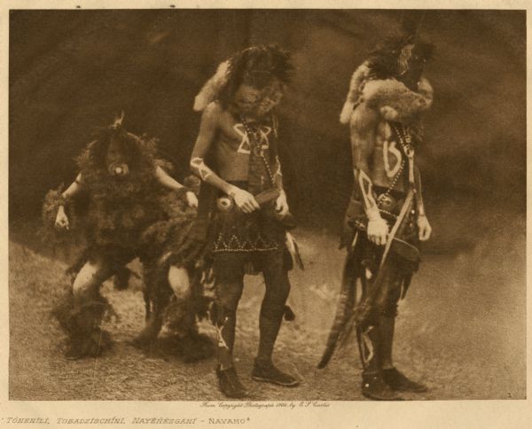 Three Navaho men, Tonenili, Tobadzischini, and Nayenezgani.