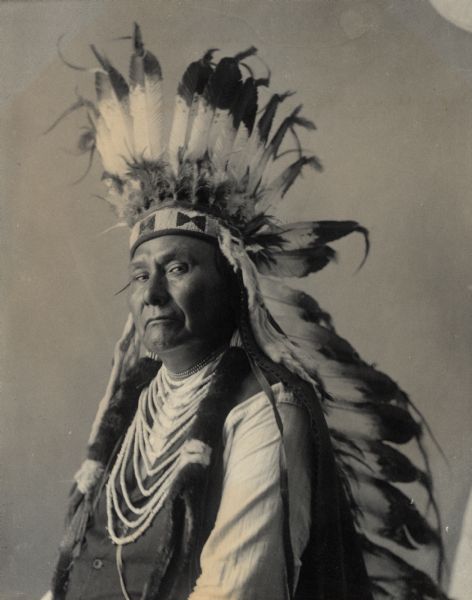 Portrait of Nez Perce man, Chief Joseph. Part of Shahaptian and Nez-Perce Tribes.
