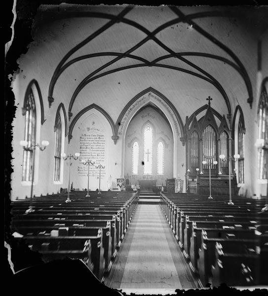 Interior view of the Grace Episcopal Church, located at 116 West Washington Avenue.