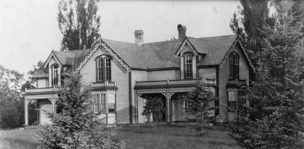 Front view of the Houston homestead.
