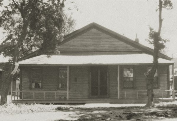 View of the front of the annex, prior to restoration.