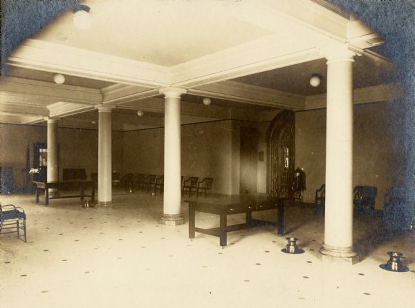 View of the guards' room in the Wisconsin State Prison.