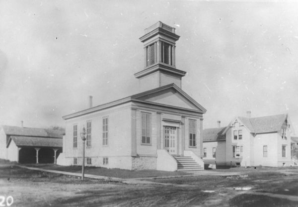 Exterior view of the First Baptist Church, built in 1849-1850.