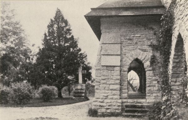 Nashotah Mission, Lewis Hall old entrance about 1920(?)