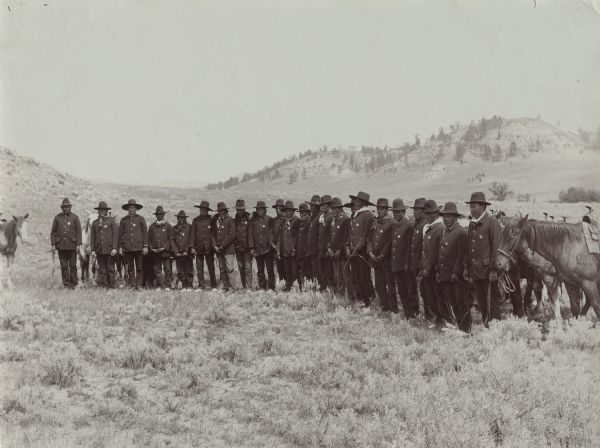 The Cheyenne Police, with Tall Bull as their Captain, seen on the right side of the image.