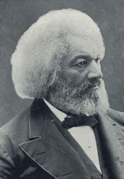 Portrait of Frederick Douglass in formal attire. From the book entitled "Life and Times of Frederick Douglass".