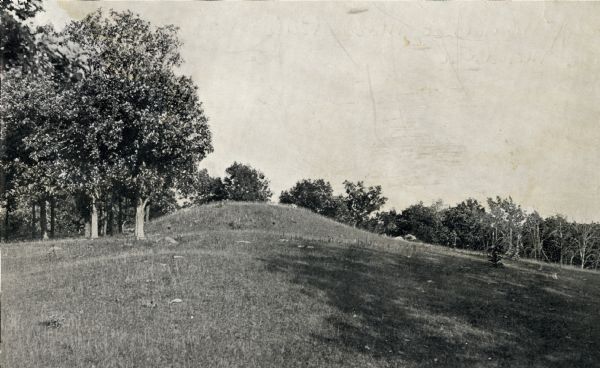 A large burial mound near the south side of Governor Nelson State Park.
