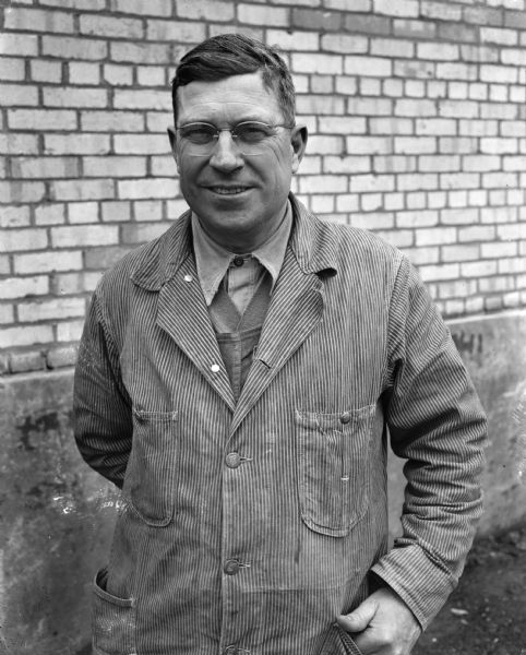 Portrait of John E. Coyne Portrait of reelected Madison Councilman John E. Coyne standing outdoors.