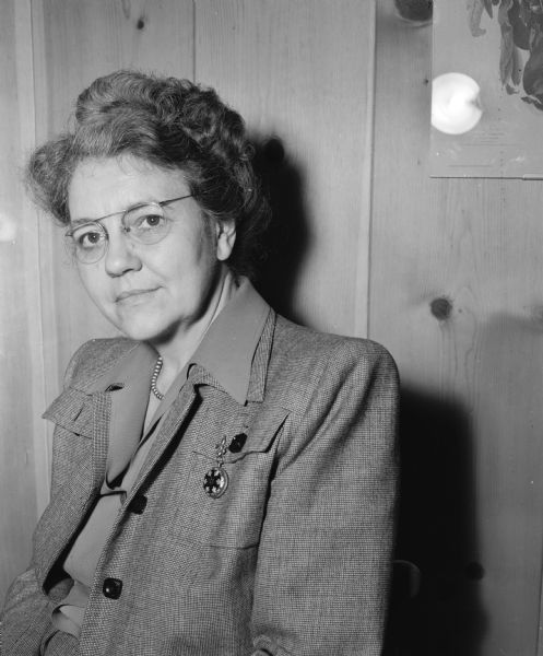 Marjorie Wise, Mrs. John E. Wise, economist, researcher, organizer and housewife. President of the Wisconsin Federation of Women's Republican clubs.