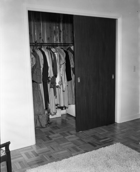 Westye Bakke House Closet View of a closet in the Westye Bakke house at 4818 Odana Road (now 4817 Sherwood Road).