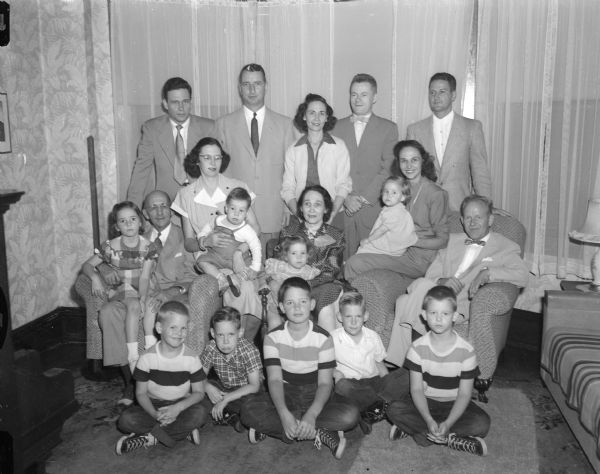 Sanders Family Reunion Group portrait of the Sanders family taken on the occasion of the medical school graduation of Dr. John Sanders and the 39th anniversary of his parents, Arnie and Velma Sanders.