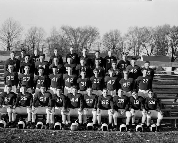 Sun Prairie High School football squad group portrait.