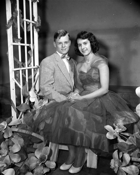 East High School Prom King and Queen Portrait of Tim Howe and Virginia Noyola, leaders of the grand march at the East High School junior-senior spring dance.