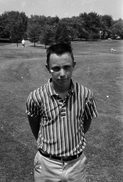 Big Eight Conference Golf Champs Portrait of Jan Hoffman of Janesville, who won second place.