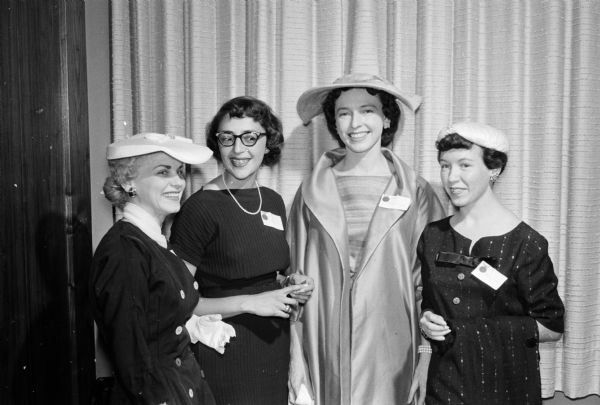 Members of the Who's New Club, an organization for all new women residents of Madison, open the fall season with a "get acquainted" luncheon at the Cuba Club. Left to right are: Jane Neumann, Jane Schiefelbein, Mrs. L.D. Stingley, and Mrs. William Lewis.