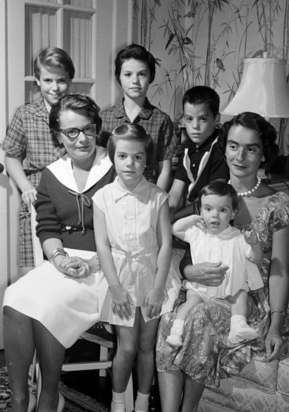 Guests at the Home of Dr. Albert Tormey Mrs. Robert W. Higgins (Virginia Tormey) of Dallas, Texas and Mrs. William E. Keefe (Judith Tormey) of Milwaukee, daughters of Dr. Albert Tormey, visit his home with their children.