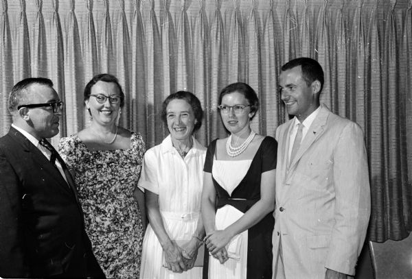 Dr. Lester McGary; Pathologist Honored About 70 persons attend a dinner held in the Cuba Club honoring Dr. Lester McGary, a pathologist and a Madison General hospital staff member since 1923. Individuals shown include Keith Hinesman, with the State Medical Society; ? Hinesman; Noma Post; Dorothy Mott and James Mott.