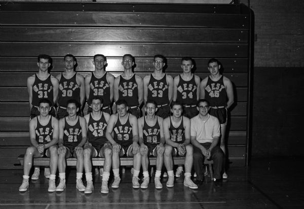 Madison West High School Basketball Team Group portrait of the Madison West High School basketball team.
