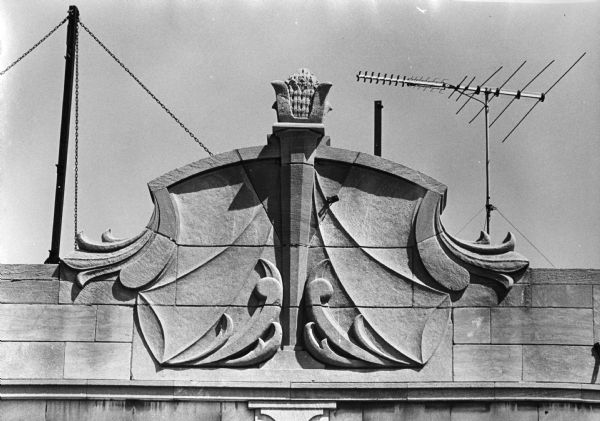 Decorative detail on the top of the building located at 306-312 State Street, was Salick's Jewelry Shop.