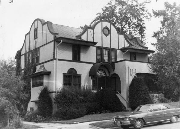 Gabled House Exterior view of a house at 211 North Prospect Avenue, University Heights, which features gables with rounded tops similar to "cape" gables of 18th Century South Africa.