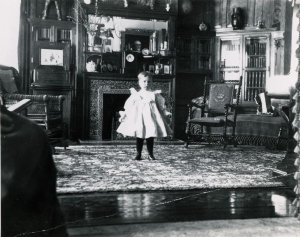 Alice Brown in the Fred & Annie Brown house, 121 East Gilman Street.