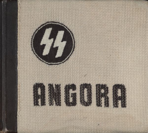 Cover of "Angora." The cover of the album is of woven rabbit wool bore. The two Sig Runes included on the cover were the insignia of the Schutzstaffel (SS).