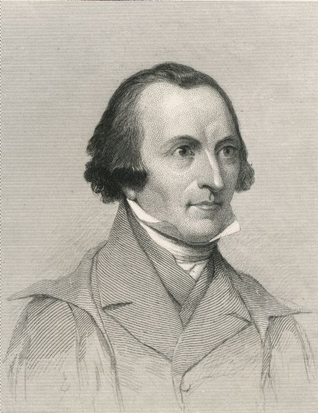 Engraving of James Gates Percival from a painting by G.W. Flagg.