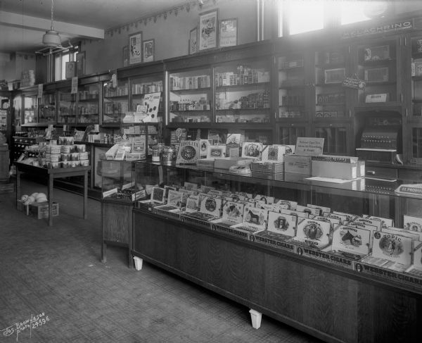 The tobacco and cigar counter of the Center Street Pharmacy, located at 2002 W. Center Street.