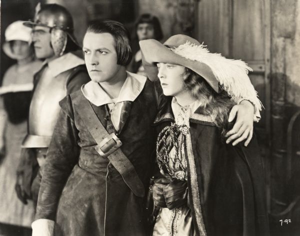 Scene still from <i>The Fighting Blade</i> showing Richard Barthelmess with his arm around Dorothy Mackaill (Inspiration 1923).