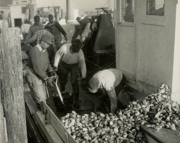 Packinghouse workers at an oyster plant in some part of Maryland.