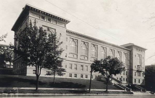 Lathrop Hall View of hall from across University Avenue on the University of Wisconsin-Madison campus. Built in 1910 as a woman's gymnasium.