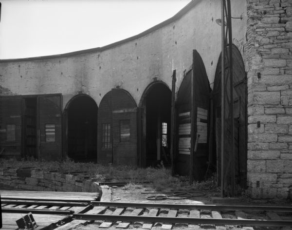 Abandoned Railroad Roundhouse | Photograph | Wisconsin Historical 