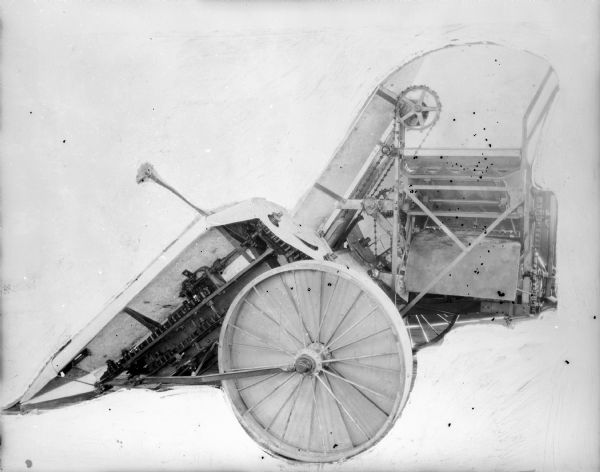 John Deere Thresher Side view of a John Deere thresher.