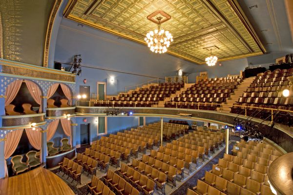 View of Stoughton Opera House auditorium from an upper box.