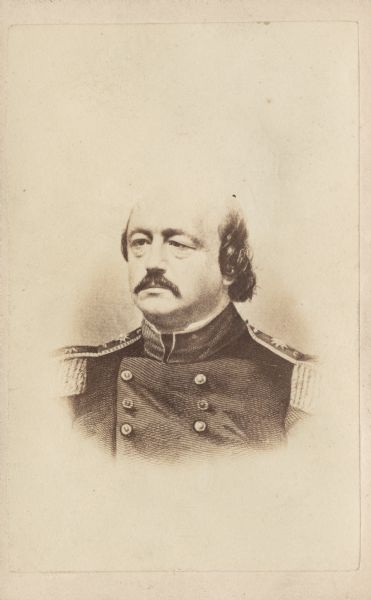 Vignetted engraved portrait of Major General Benjamin F. Butler.