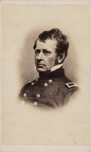 Engraved vignetted carte-de-visite portrait of Major General Joseph Hooker. General Hooker received a commission of Brigadier General from President Lincoln following the Union defeat at the First Battle of Bull Run. In May 1862, after the Battle of Williamsburg, he was promoted to Major General and went on to command forces at the battles of Antietam, Fredericksburg, Chancellorsville, and through the Atlanta Campaign.