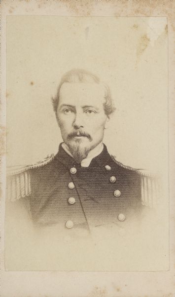 Engraved carte-de-visite portrait of Confederate General Pierre Gustave Toutant Beauregrad.