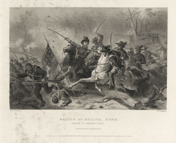 Etching depicting the Battle of Shiloh, Tenn.