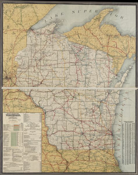 Official Railroad Map of Wisconsin Railroad map of Wisconsin.