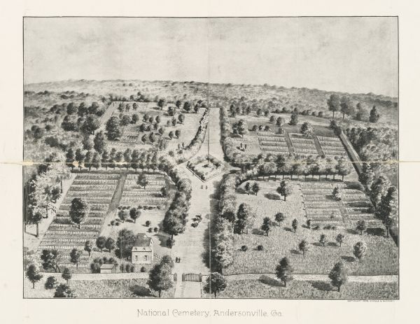 An overview of the national cemetery in Andersonville.